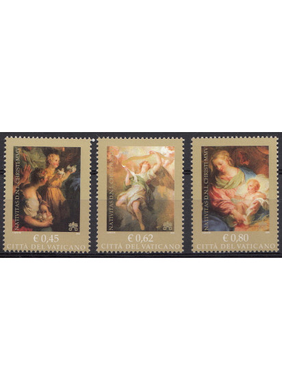 2005 Vaticano Natale Serie 3 Valori Sassone 1398-400